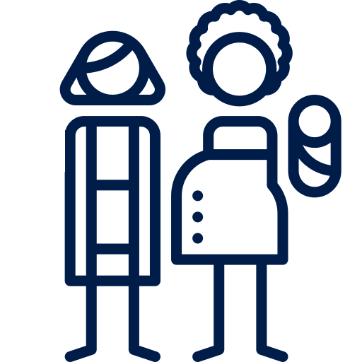 Icône de doula, représentant un accompagnement attentif et bienveillant pour les parents.
